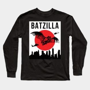 Vintage Retro Kaiju Bat Batzilla Long Sleeve T-Shirt